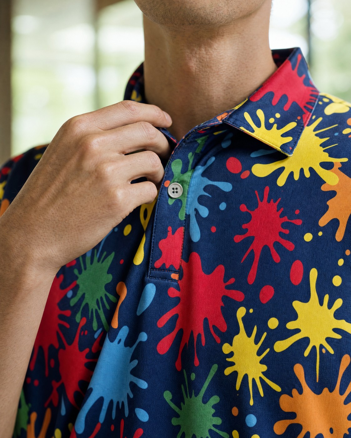 Paint Splatter Polo view 4