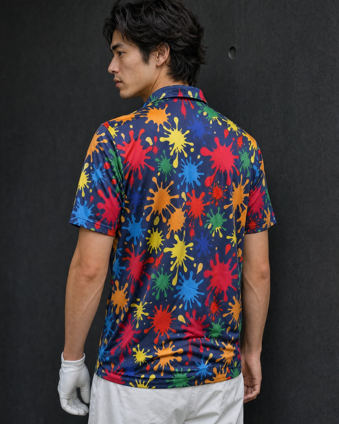Paint Splatter Polo view 3