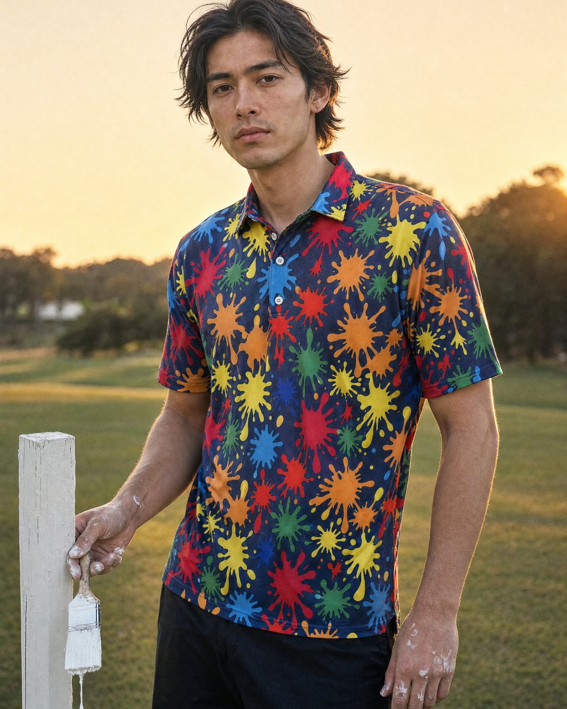 Paint Splatter Polo view 2