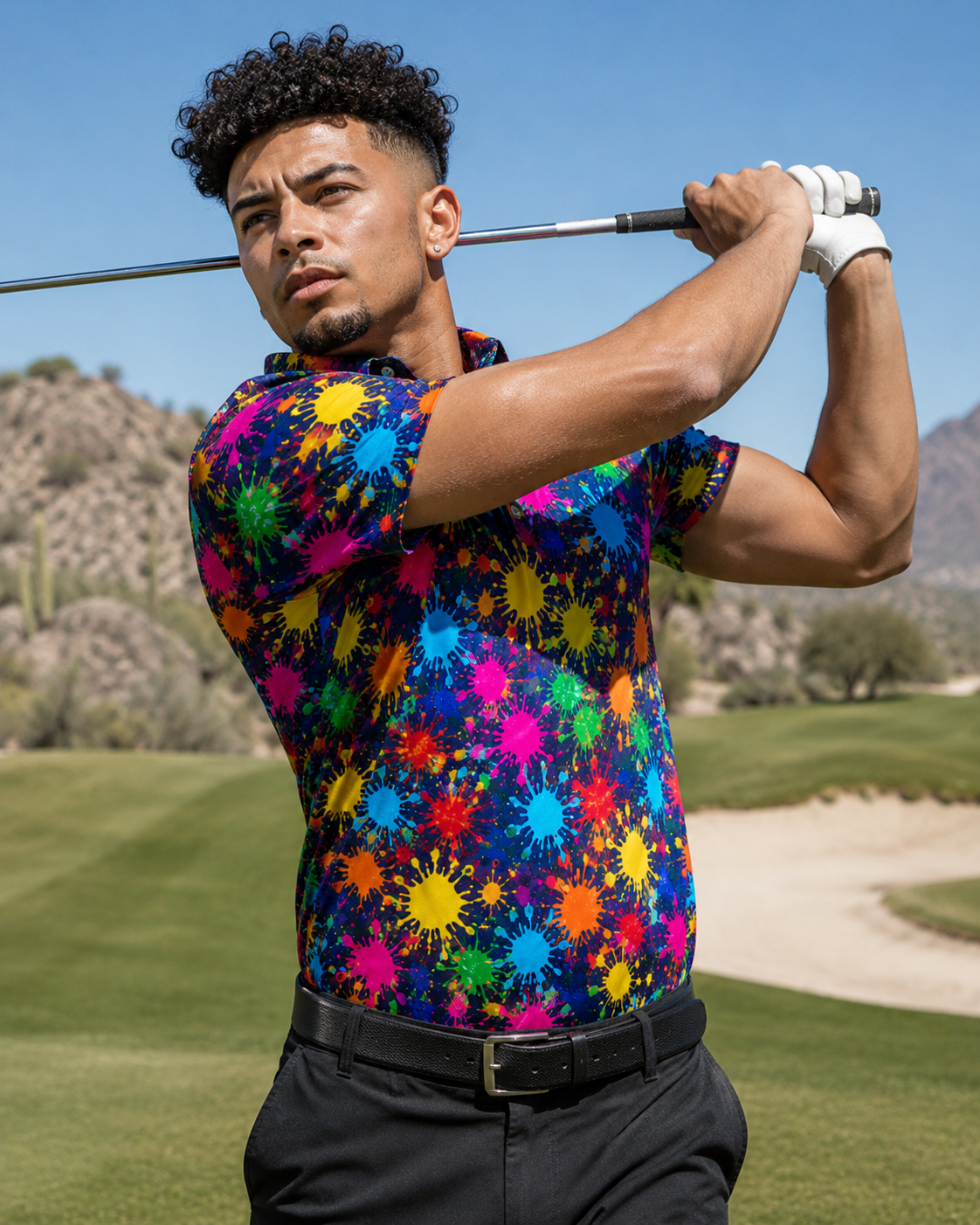 Paint Splatter Polo view 3