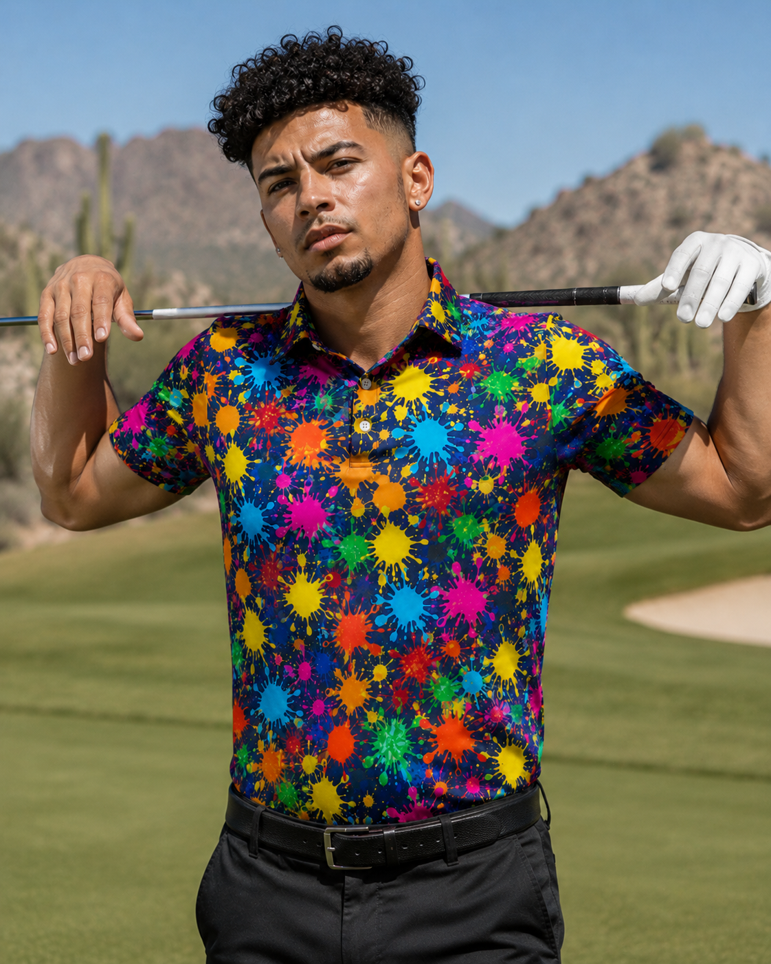 Paint Splatter Polo view 2