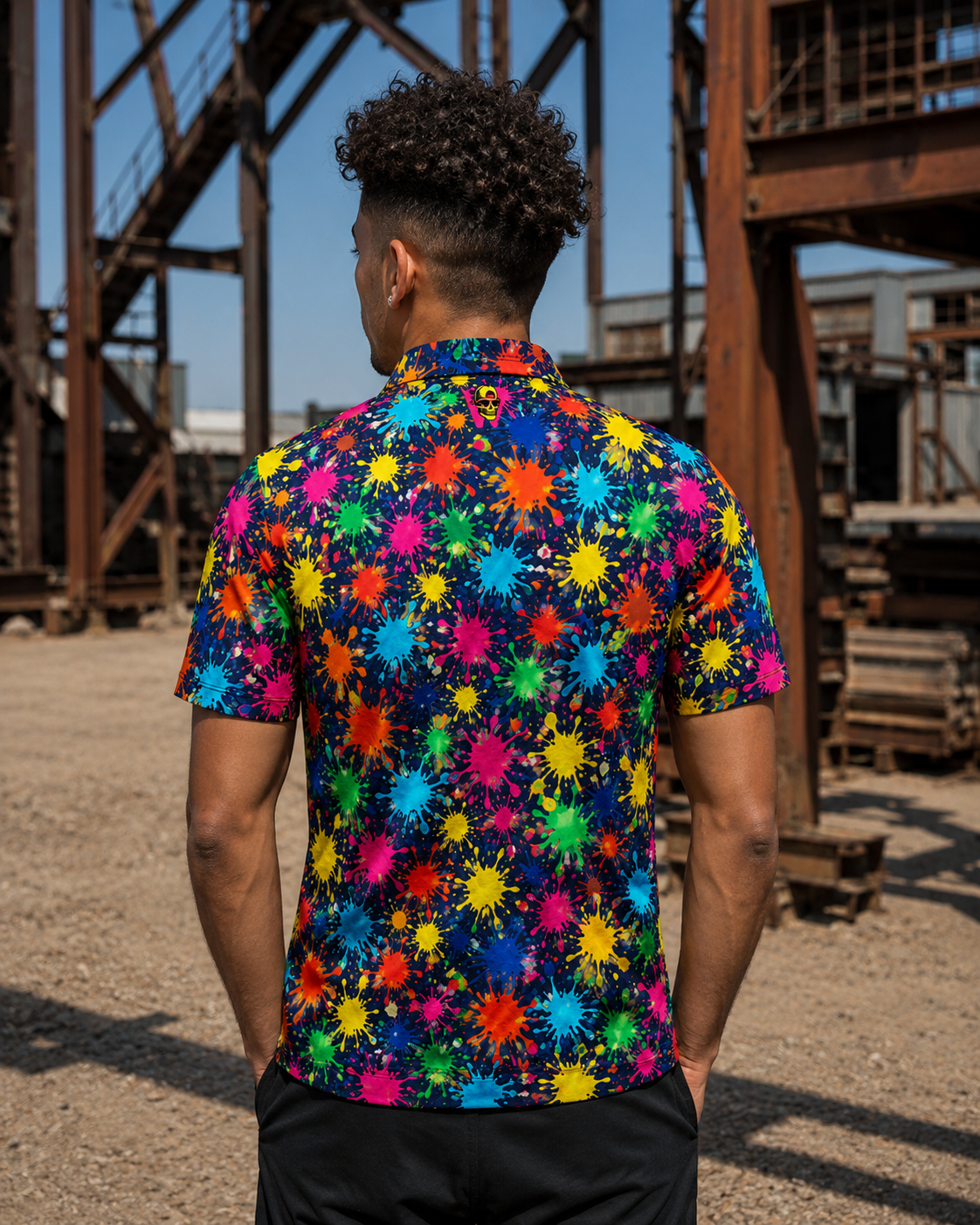 Paint Splatter Polo view 4