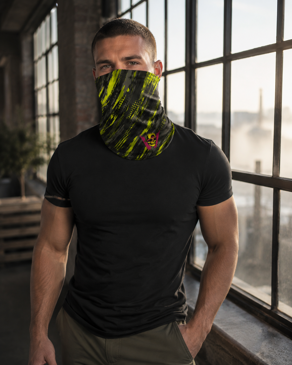 Skull Volt Neck Gaiter view 2