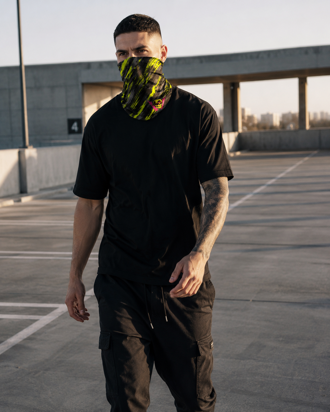 Skull Volt Neck Gaiter view 4