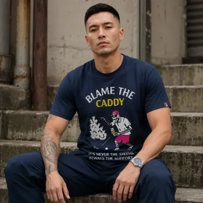 Wildside Blame The Caddy Tee — Black