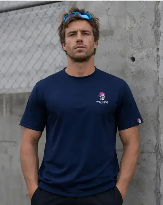Wildside Born to Bogey Tee — Navy