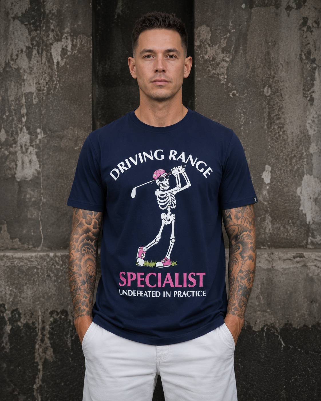 Wildside Driving Range Tee — Navy